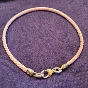 Judith Ripka Diamond .925 18kYG necklace